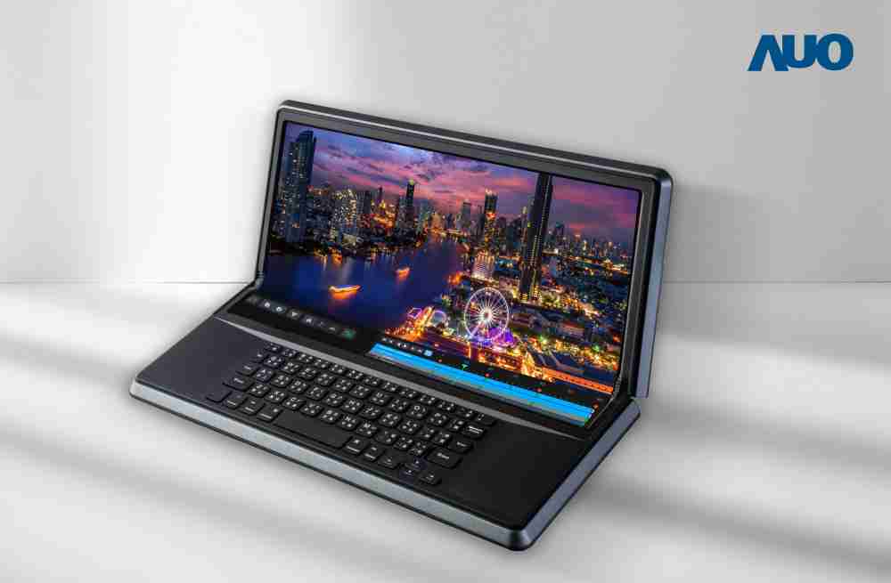 冰球突破14.6吋Micro LED折迭显示屏幕，，，搭配半径4mm的弯折绞炼，，以及高画素、、、高亮度、、、高对比度的显示技术特点，，即便在大视角下仍保有绝佳色相与亮度