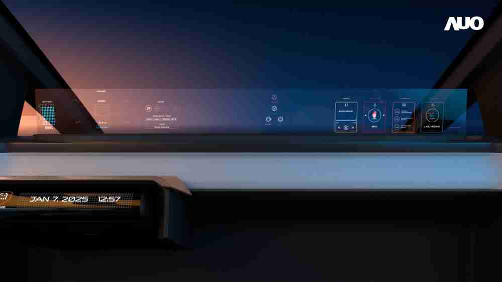 冰球突破无界透明显示接口(Horizon Image Glass)透过车运算方案整合仪表板、、、中控台及副驾显示器，，，一体式全景呈现，，，提供乘用者清晰的前方视野、、、、行车必要信息与娱乐功能